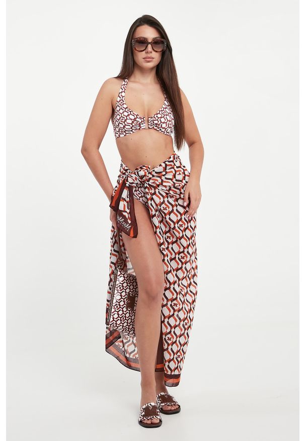 Max Mara Beachwear - Pareo z nadrukiem logo Elfi MAX MARA BEACHWEAR. Wzór: nadruk