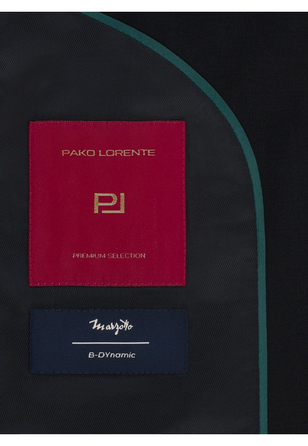 Pako Lorente - PAKO LORENTE - Wełniany czarny garnitur męski. Kolor: czarny. Materiał: wełna