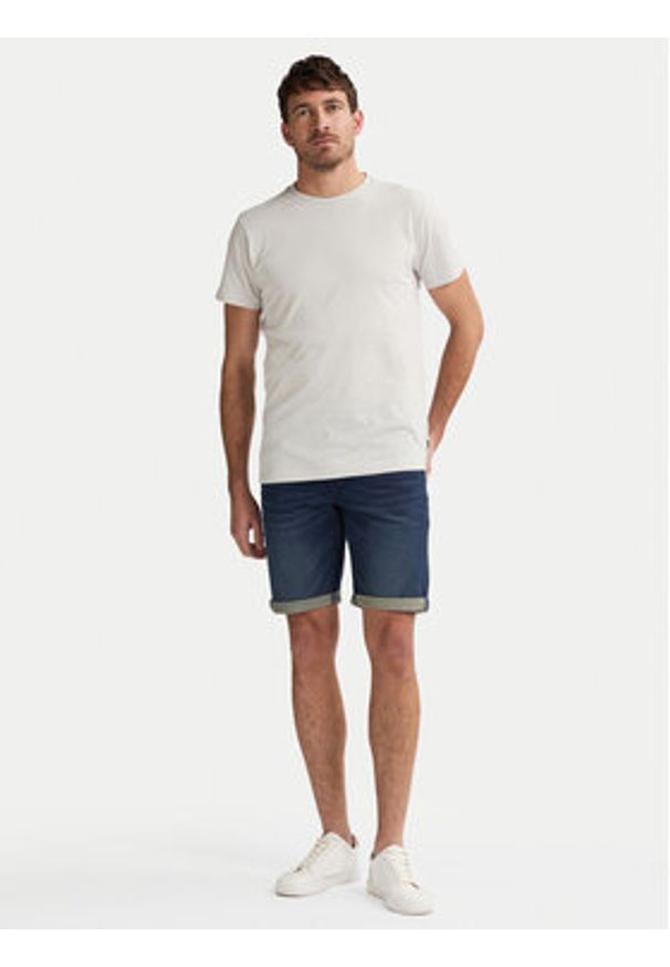 Petrol Industries Szorty jeansowe M-ROS-SHO001 Granatowy Slim Fit. Kolor: niebieski. Materiał: bawełna