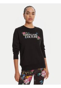 Versace Jeans Couture Bluza 79HAIB00 CFB00 Czarny Regular Fit. Typ kołnierza: kołnierzyk włoski. Kolor: czarny. Materiał: bawełna