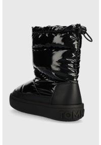 Tommy Jeans śniegowce TJW WINTER BOOT kolor czarny EN0EN02252. Nosek buta: okrągły. Kolor: czarny. Materiał: guma. Szerokość cholewki: normalna #4