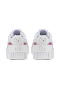 Puma - Dziecięce sneakersy Carina 2.0 Holo PUMA White Silver Gray. Okazja: na plażę. Kolor: wielokolorowy, szary, biały. Sezon: lato