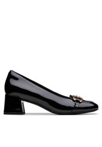 Clarks Czółenka Nyta45 Court 26181317 Czarny. Kolor: czarny. Materiał: skóra, lakier #1