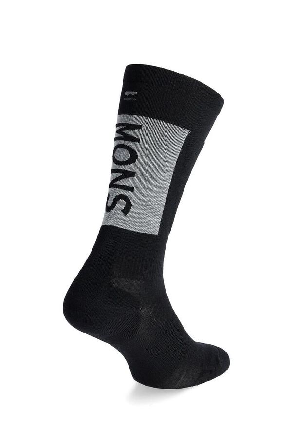 MONS ROYALE - Skarpety merino Mons Royale Atlas Snow Sock. Kolor: czarny. Sport: kolarstwo