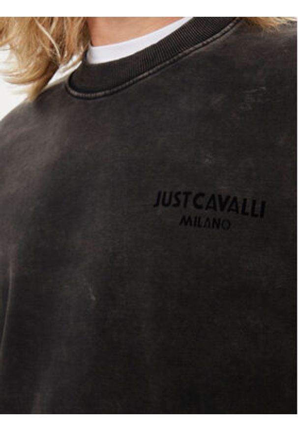 Just Cavalli Bluza 76OAIE03 Szary Regular Fit. Kolor: szary. Materiał: bawełna