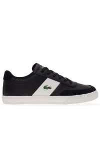Buty Lacoste Court-Master Pro 2221 744SMA0037-454 - czarne. Okazja: na co dzień. Kolor: czarny. Materiał: guma, skóra, zamsz, materiał, syntetyk. Szerokość cholewki: normalna