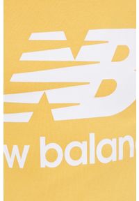 New Balance Bluza męska kolor żółty z kapturem z nadrukiem. Typ kołnierza: kaptur. Kolor: żółty. Materiał: dzianina. Wzór: nadruk #4