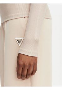 Guess Bluzka V4BP07 K8RT2 Beżowy Slim Fit. Kolor: beżowy. Materiał: wiskoza #2