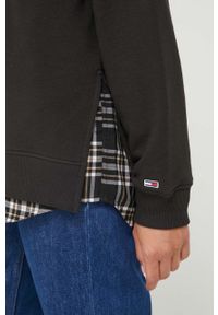 Tommy Jeans bluza damska kolor czarny z nadrukiem. Kolor: czarny. Materiał: bawełna, dzianina. Wzór: nadruk. Styl: klasyczny #3