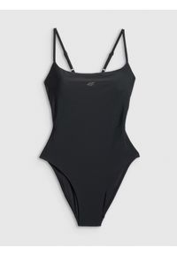 4f - 4F Kostium kąpielowy jednoczęściowy damski - czarny M. Kolor: czarny. Materiał: materiał #1