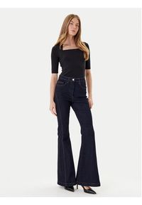 Rinascimento Jeansy CFC0126161003 Granatowy Flare Fit. Kolor: niebieski #5
