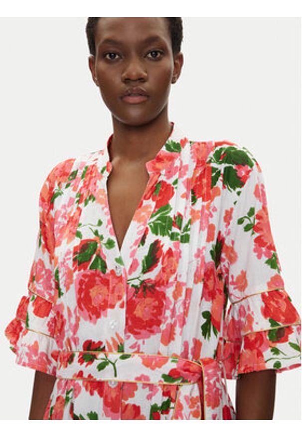 Iconique Sukienka letnia IC25-045 Kolorowy Relaxed Fit. Materiał: bawełna. Wzór: kolorowy. Sezon: lato