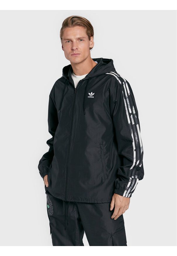 Adidas - adidas Kurtka przejściowa Camo Series HK5139 Czarny Relaxed Fit. Kolor: czarny. Materiał: syntetyk