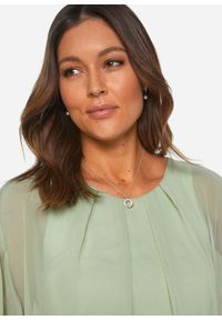 bonprix - Bluzka szyfonowa z topem. Kolor: zielony. Materiał: szyfon #3