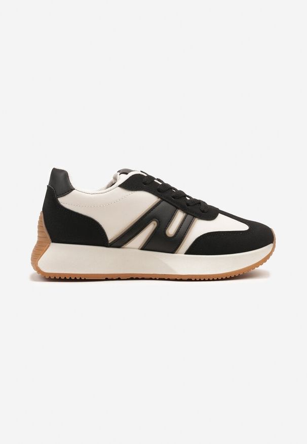 Renee - Czarne Sneakersy Ozdobione Geometrycznym Motywem Dalvisa. Okazja: na co dzień. Zapięcie: sznurówki. Kolor: czarny. Wzór: aplikacja, geometria. Obcas: na płaskiej podeszwie