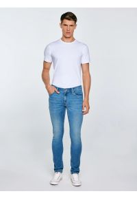 Big-Star - Jeansy męskie skinny niebieskie Jeffray 266. Okazja: na co dzień. Stan: obniżony. Kolor: niebieski. Długość: krótkie. Styl: casual #3
