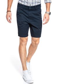 Lee - SPODENKI LEE SLIM CHINO SHORT DARK NAVY L73HLA21. Materiał: materiał #5