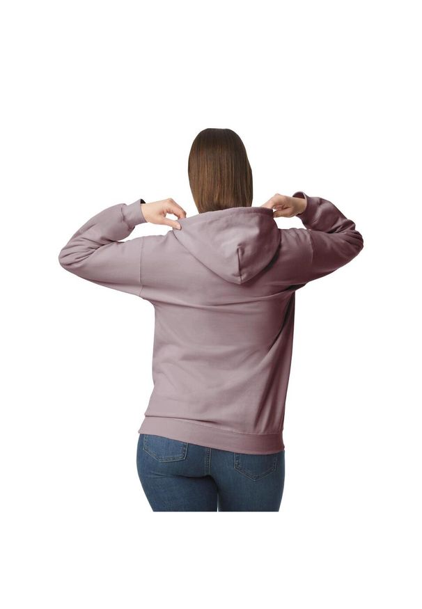 GILDAN - Bluza Z Kapturem Dla Dorosłych Unisex Softstyle Fleece Midweight. Typ kołnierza: kaptur. Kolor: fioletowy. Materiał: poliester, bawełna