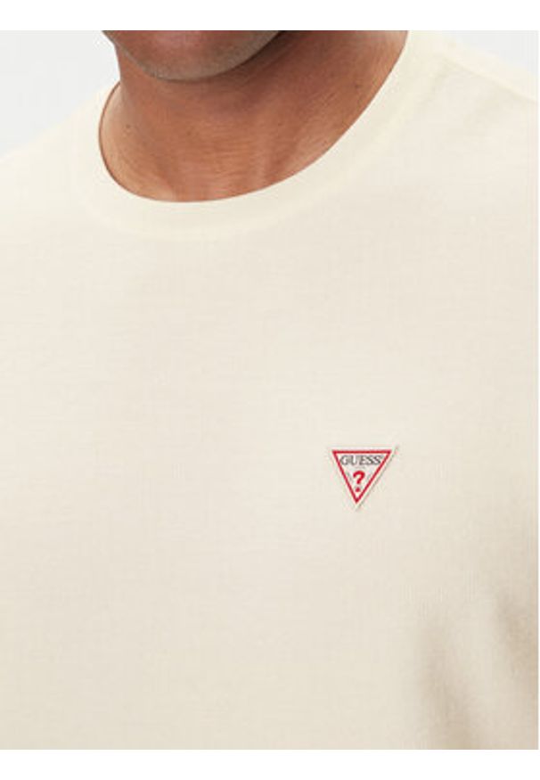 Guess Jeans Longsleeve M4BI77 KCII1 Écru Regular Fit. Materiał: bawełna. Długość rękawa: długi rękaw