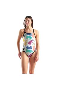 Strój Kąpielowy Damski Arena In The Wild Swimsuit Super. Kolor: niebieski, wielokolorowy, biały. Materiał: materiał #1