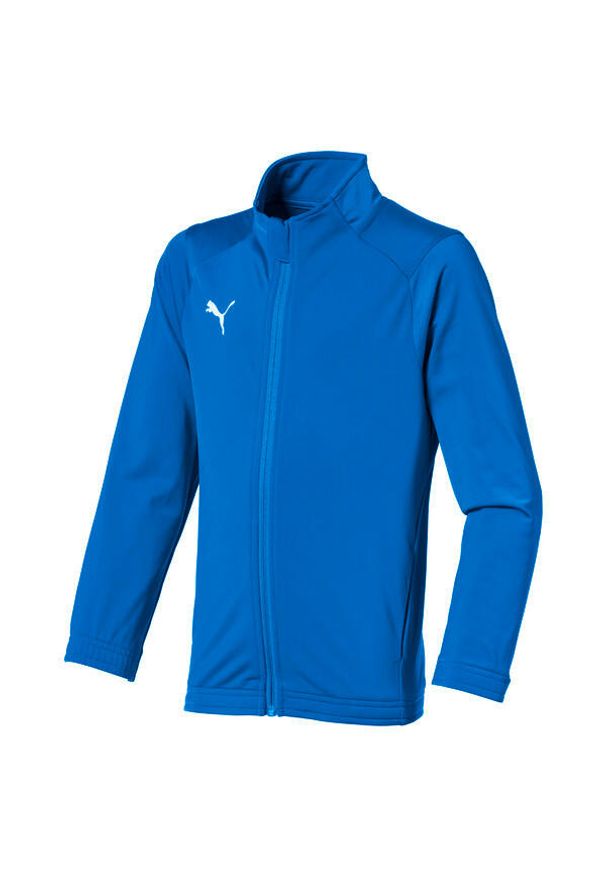 Kurtka Puma Junior Liga Poly Core 164 - Doskonała dla młodych sportowców. Kolor: niebieski. Materiał: poliester. Sport: piłka nożna