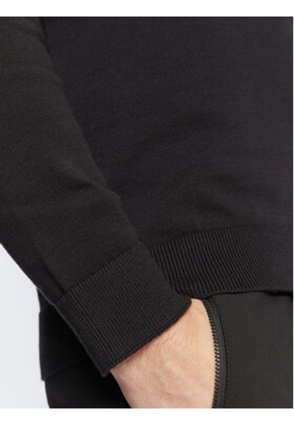 Hugo Sweter San Quintus-C 50474164 Czarny Regular Fit. Kolor: czarny. Materiał: bawełna