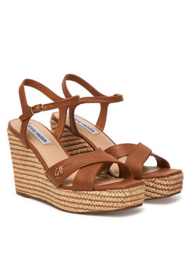 Steve Madden Espadryle 11005570 Brązowy. Kolor: brązowy. Materiał: skóra