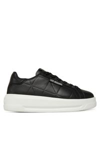 Love Moschino - LOVE MOSCHINO Sneakersy JA15335G0NIEC00A Czarny. Kolor: czarny. Materiał: skóra