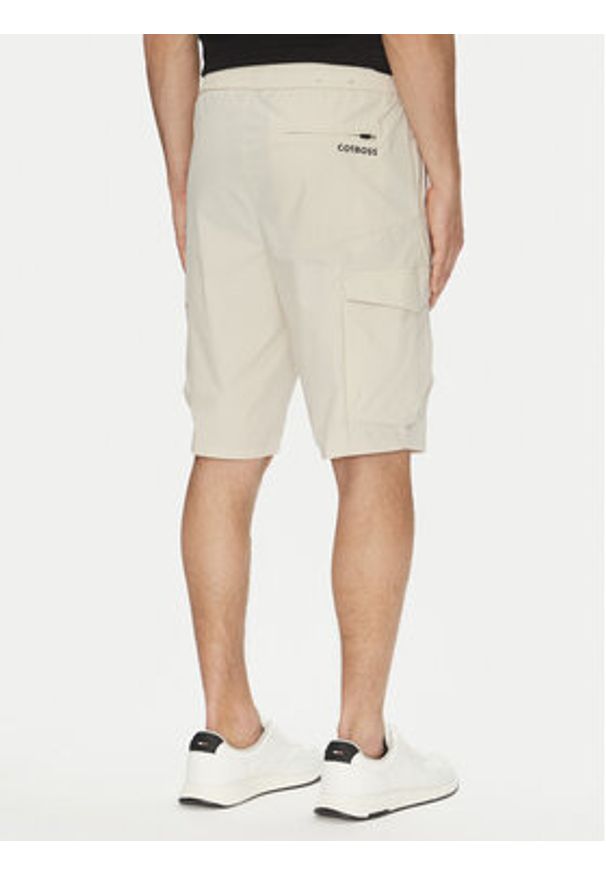 BOSS Szorty sportowe S_Urbanex-Cargo 50534318 Beżowy Tapered Fit. Kolor: beżowy. Materiał: syntetyk. Styl: sportowy
