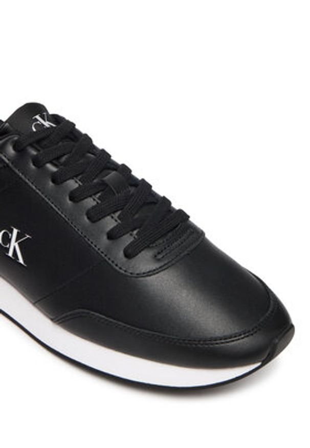 Calvin Klein Sneakersy Retro Runner Ess Lth YM0YM01355 Czarny. Kolor: czarny. Materiał: skóra
