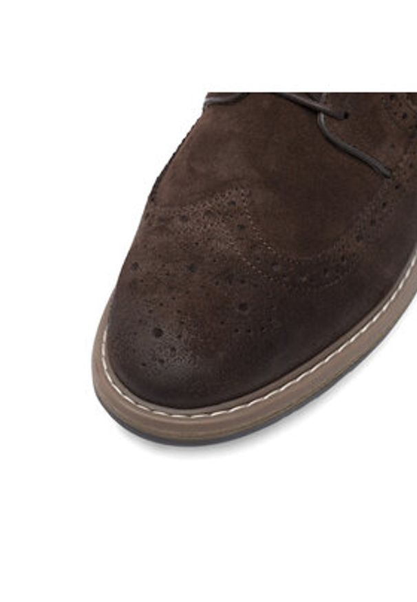 Gino Rossi Półbuty ADAMO-01 MI08 Brązowy. Kolor: brązowy. Materiał: zamsz, skóra