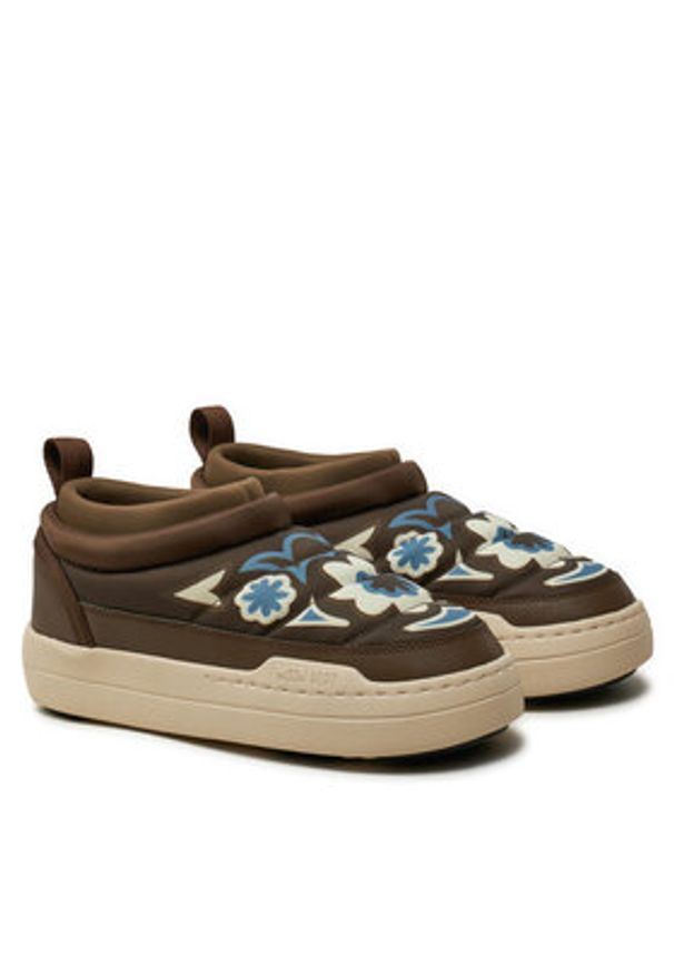 Moon Boot Botki Park Soft Flower 80D2470030 Brązowy. Kolor: brązowy. Materiał: skóra
