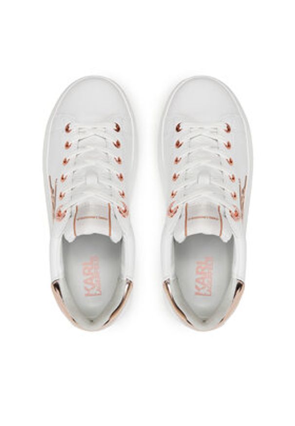 Karl Lagerfeld - KARL LAGERFELD Sneakersy KL62510A Biały. Kolor: biały. Materiał: skóra
