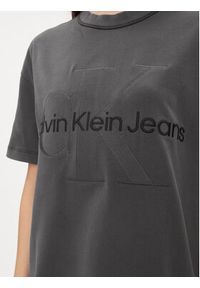 Calvin Klein Jeans T-Shirt Hero Monologo J20J222974 Szary Boyfriend Fit. Kolor: szary. Materiał: bawełna