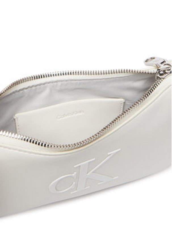 Calvin Klein Torebka Bold Ck Mini Bag LV04F1125G Biały. Kolor: biały. Materiał: skórzane