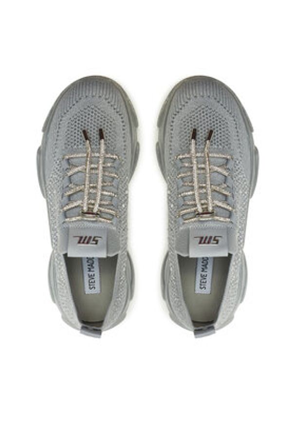 Steve Madden Sneakersy Meter SM19000085 Srebrny. Kolor: srebrny. Materiał: materiał
