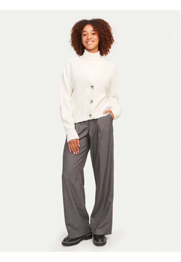 JJXX Kardigan Eliana 12255138 Biały Regular Fit. Kolor: biały. Materiał: bawełna