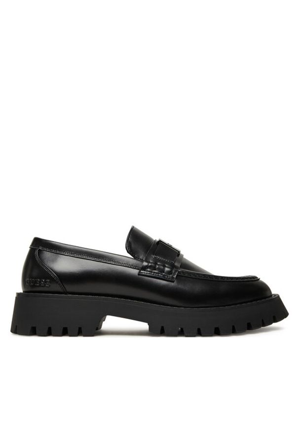 Guess Loafersy FMTGOR LEA14 Czarny. Kolor: czarny. Materiał: skóra