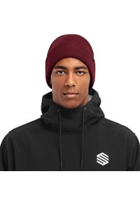 SIROKO - Czapka zimowa beanie męska Snowflake. Kolor: czerwony, wielokolorowy, brązowy. Materiał: akryl, tkanina. Sezon: zima. Styl: sportowy #1