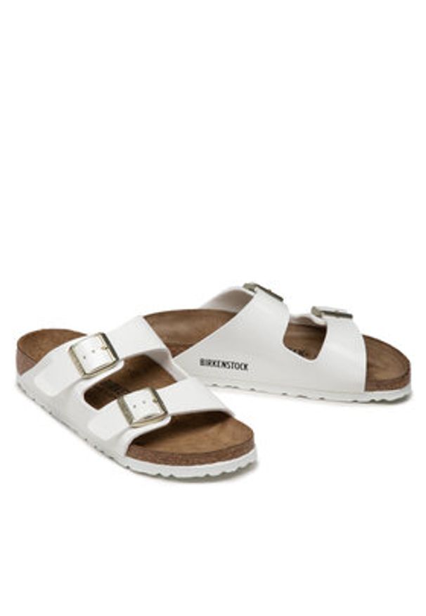 Birkenstock Klapki Arizona 1005294 Biały. Kolor: biały. Materiał: syntetyk, skóra