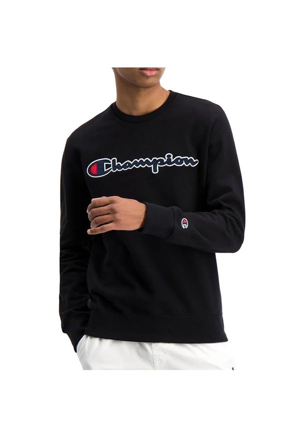 Champion Satin Script Logo Cotton Terry > 214188-KK001. Okazja: na co dzień. Materiał: tkanina, satyna, bawełna. Wzór: aplikacja. Styl: casual, klasyczny