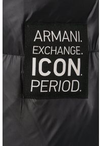 Armani Exchange kurtka puchowa damska kolor czarny zimowa. Okazja: na co dzień. Kolor: czarny. Materiał: puch. Sezon: zima. Styl: casual #5
