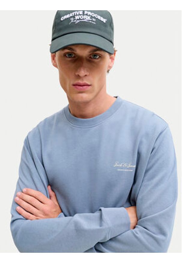 Jack & Jones Bluza Earchive 12287995 Niebieski Regular Fit. Kolor: niebieski. Materiał: bawełna