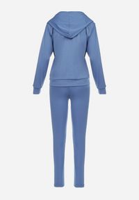 Born2be - Niebieski 3-częściowy Komplet Sportowy Bluza Legginsy i Top Fika. Kolor: niebieski. Sport: turystyka piesza #6