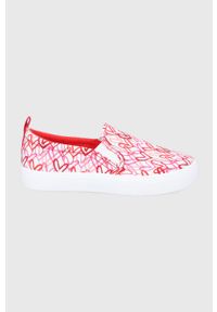 skechers - Skechers tenisówki x JGoldcrown damskie kolor czerwony. Nosek buta: okrągły. Kolor: czerwony. Szerokość cholewki: normalna