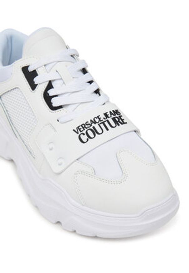 Versace Jeans Couture Sneakersy 80YA3SC4 ZSE20 Biały. Kolor: biały. Materiał: skóra