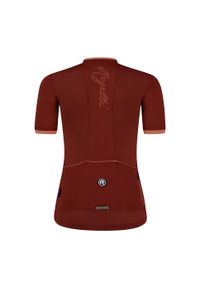ROGELLI - Koszulka rowerowa damska Rogelli Essential. Kolor: czerwony, brązowy, pomarańczowy, wielokolorowy
