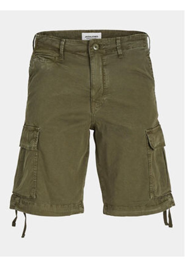 Jack & Jones Szorty materiałowe Cole 12253122 Zielony Loose Fit. Kolor: zielony. Materiał: bawełna