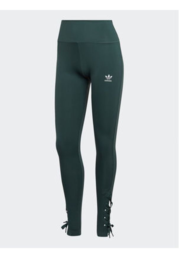 Adidas - adidas Legginsy Always Original HK5078 Zielony Tight Fit. Kolor: zielony. Materiał: syntetyk