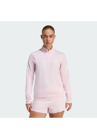 Adidas - Bluza adi365 Iconic Running 1/2 Zip. Kolor: różowy. Długość rękawa: długi rękaw. Technologia: ClimaCool (Adidas). Sport: bieganie #1